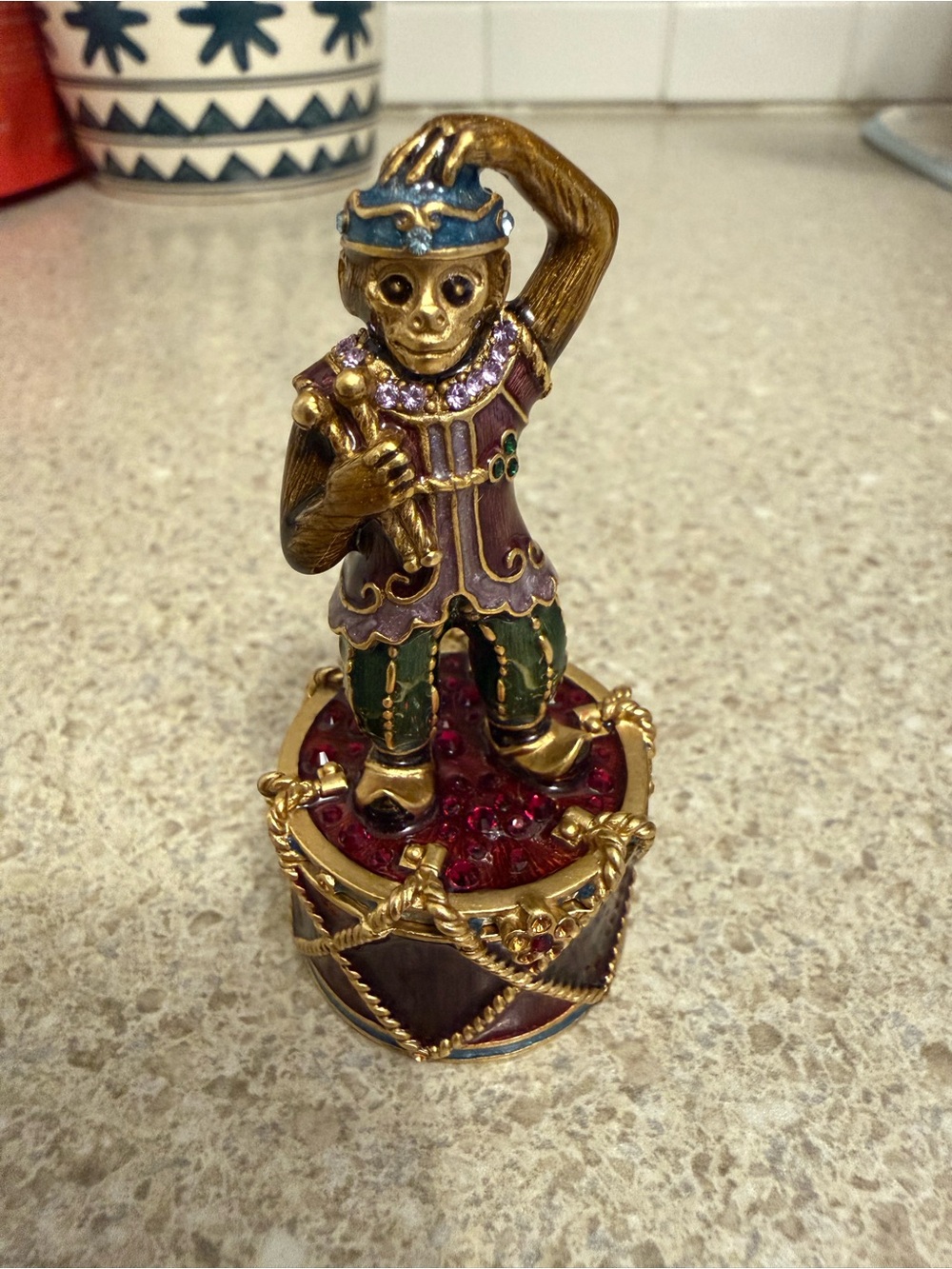 JAY STRONGWATER VENEZIA TAPESTRY MONKEY TOMA TRINKET BOX SWAROVSKI